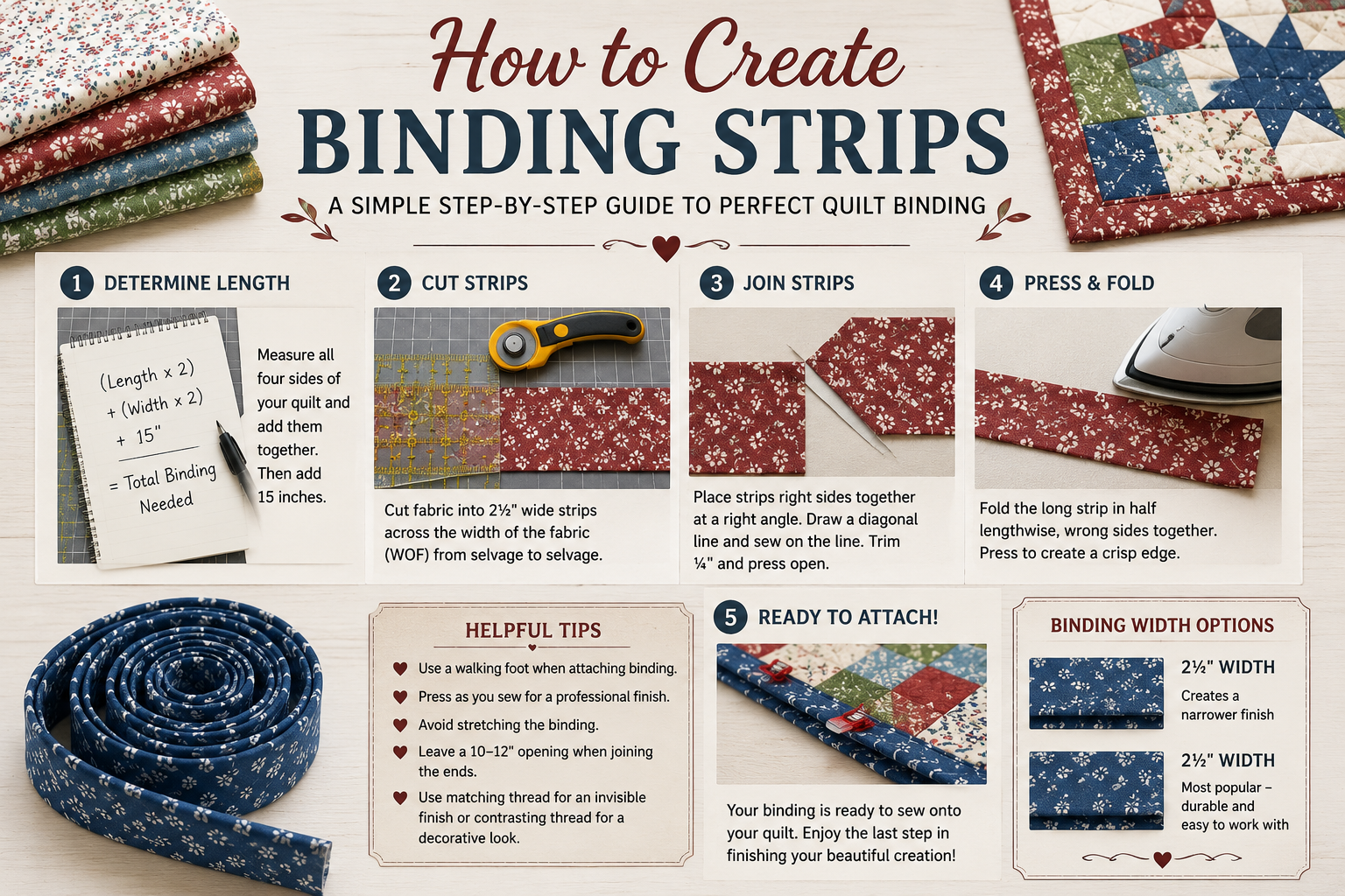 How to Create Quilt Binding Strips: A Beginner-Friendly Guide