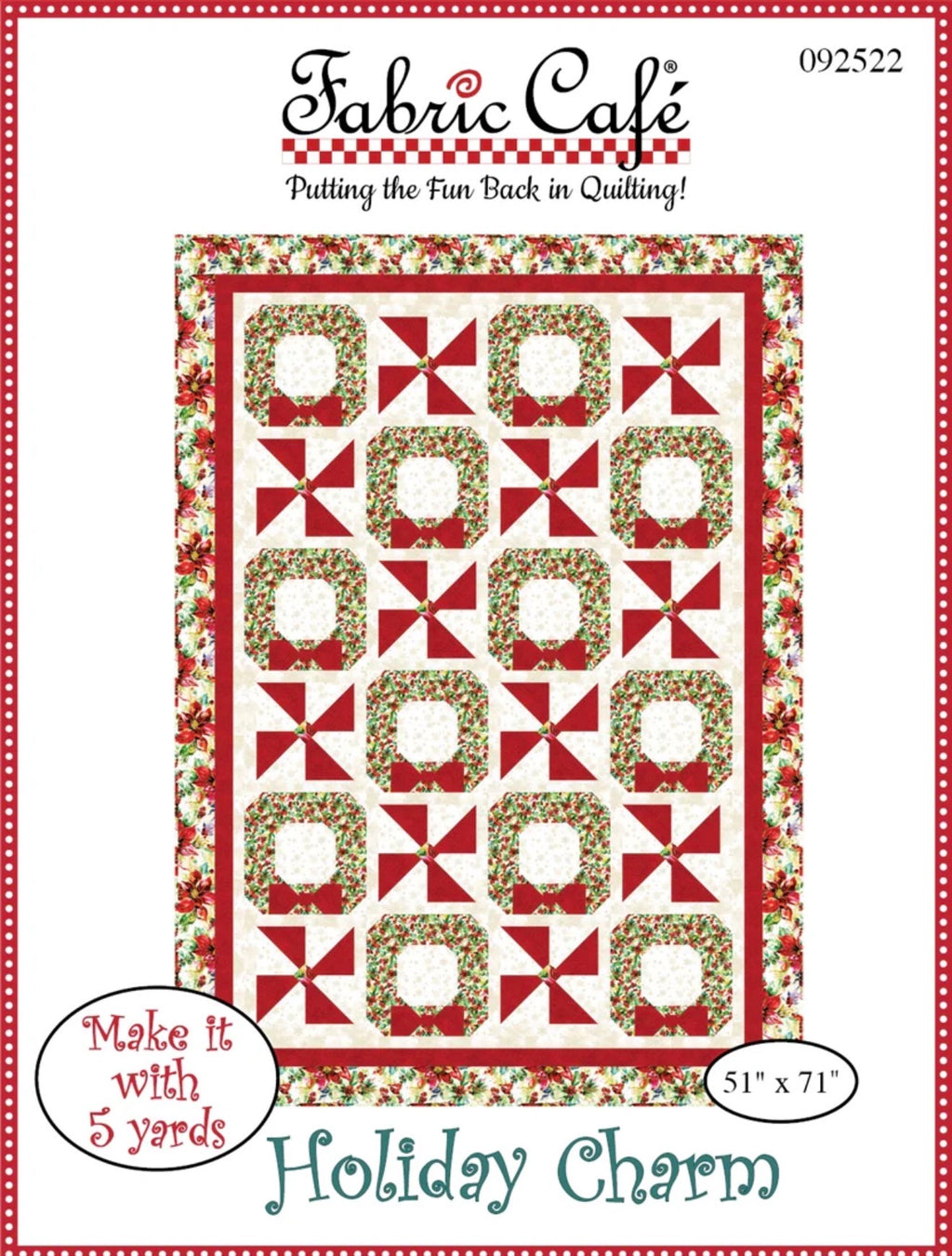 Fabric Cafe Holiday Charm Quilt Pattern
