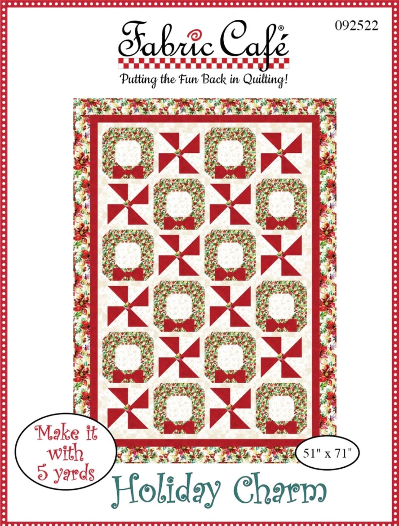 Fabric Cafe Holiday Charm Quilt Pattern