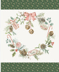 Holiday Spirit Season Greetings Wreath Panel