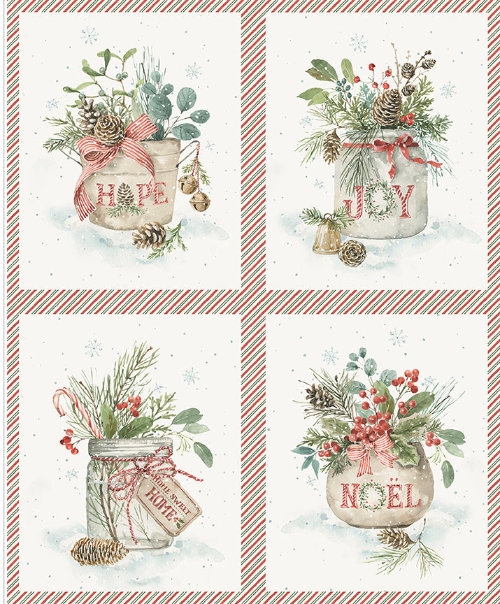 Holiday Spirit Season Greetings Pillow Panel